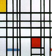 Piet Mondrian Piet Mondrian, Composition with Yellow, Blue, and Red oil on canvas